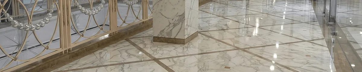 Beautiful marble floor professionally installed in Naperville, IL